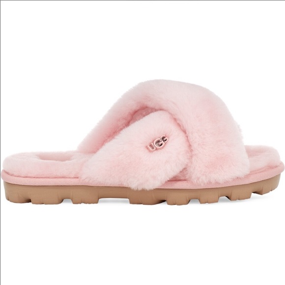 UGG Shoes - NEW Ugg Fuzzette Slippers Pink Cloud Slides 7 NWOT